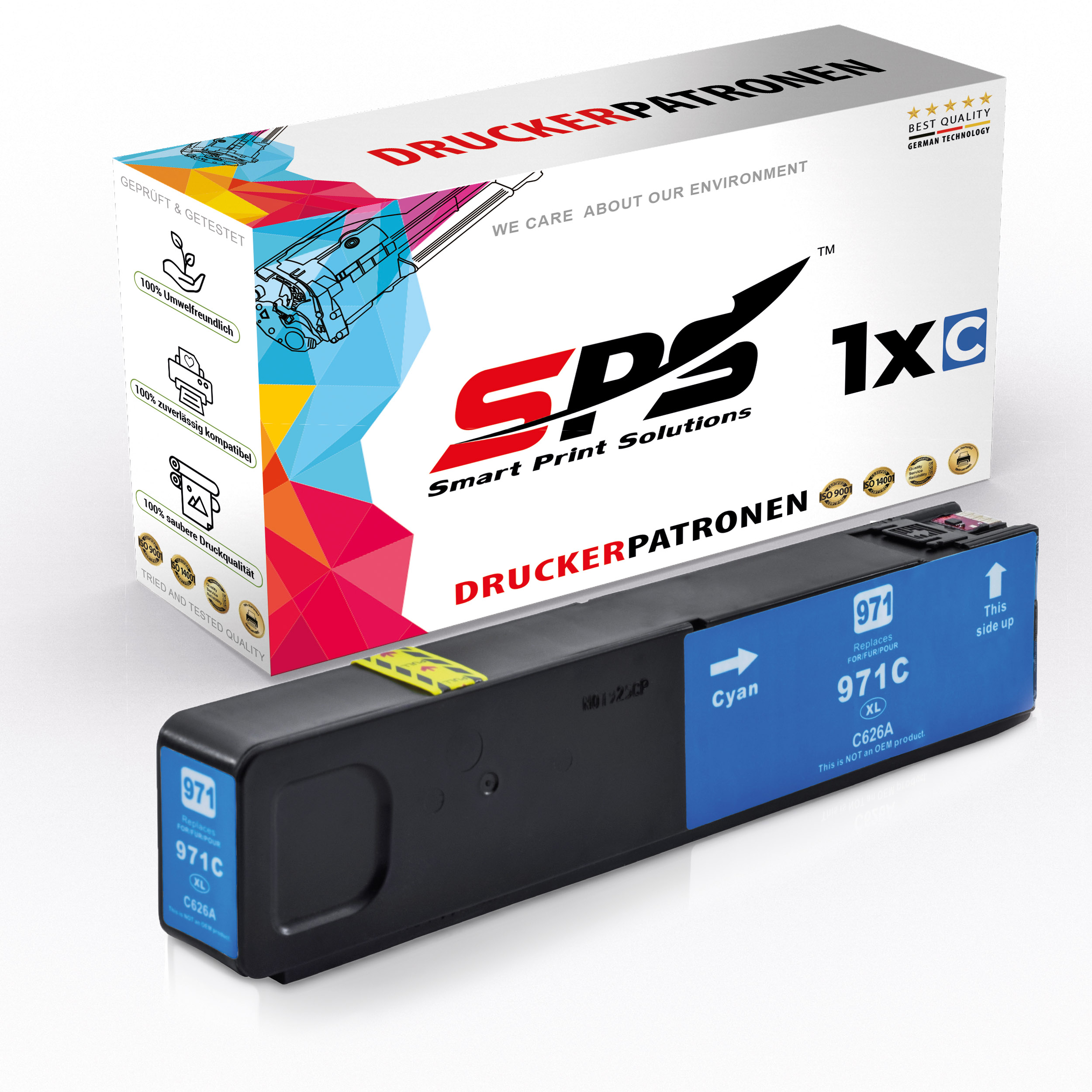 SPS S-8164 Pro Tintenpatrone X551DW) (971XL Officejet Cyan 