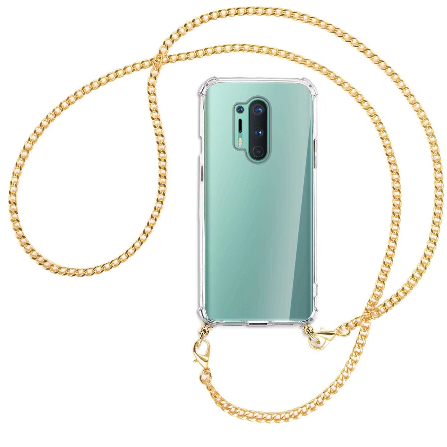 mit Pro, Metallkette, Backcover, Umhänge-Hülle Kette OnePlus, MORE (goldfarben) ENERGY MTB 8