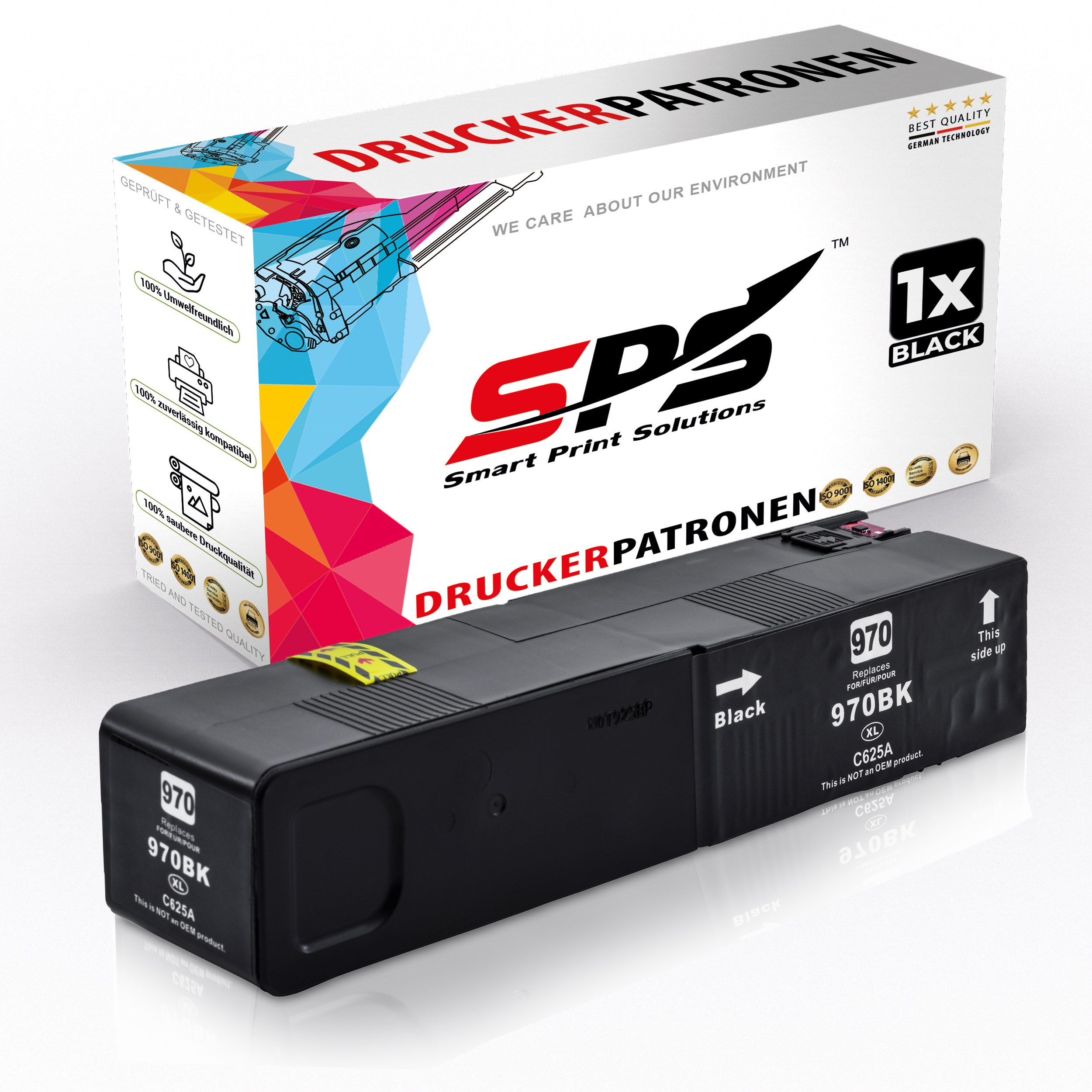 SPS S-8009 Tintenpatrone Schwarz / Pro Officejet (970XL X476DW)
