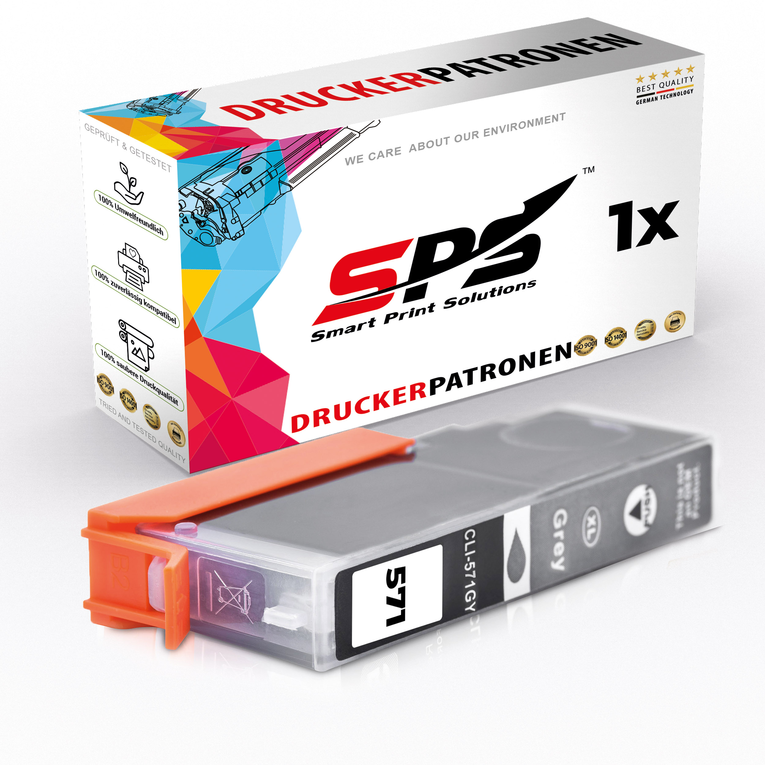 SPS S-8193 Tintenpatrone Grau (0335C004 CLI571GYXL MG7700) / Pixma