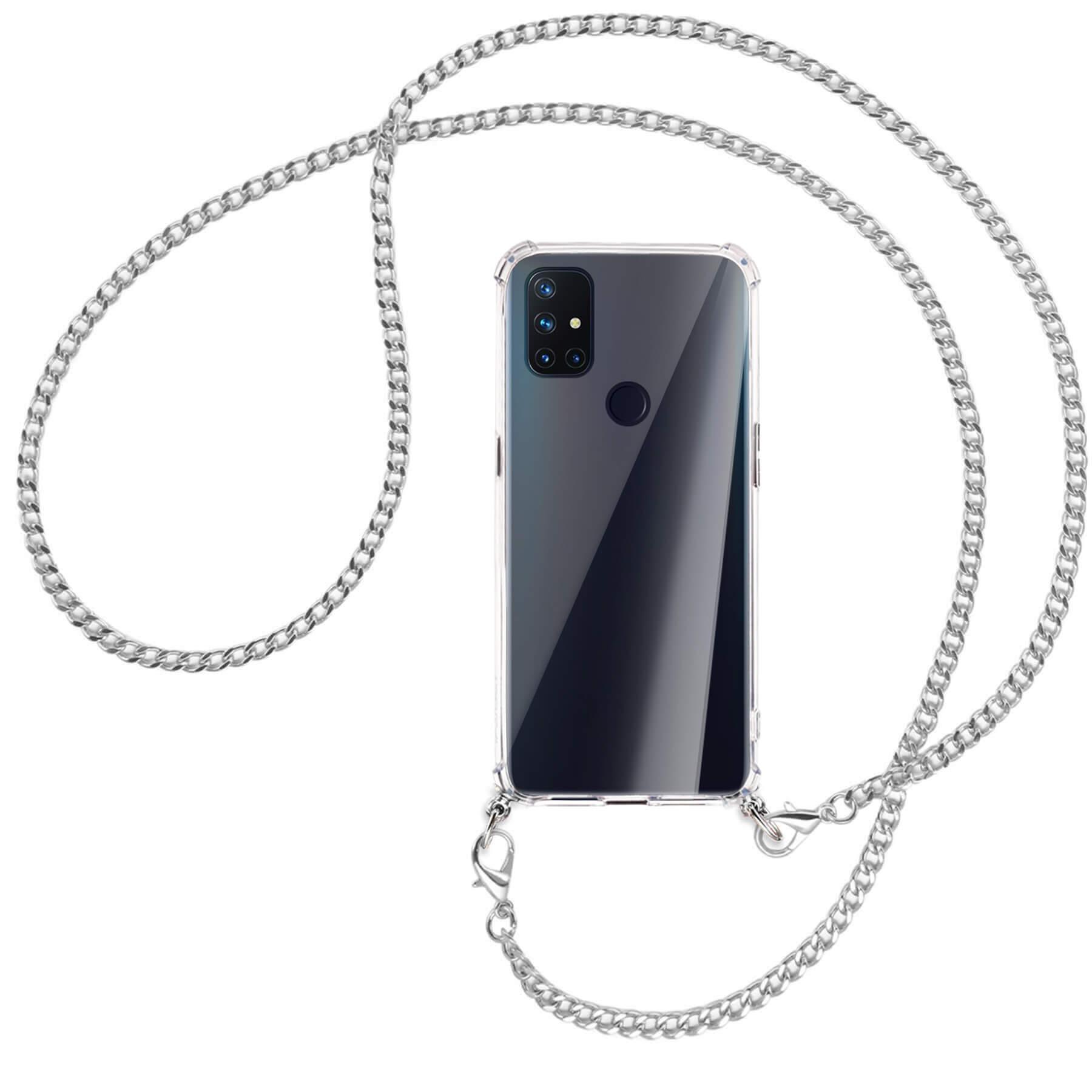 MORE N100, Metallkette, (silberfarben) OnePlus, Umhänge-Hülle mit Kette Backcover, MTB Nord ENERGY