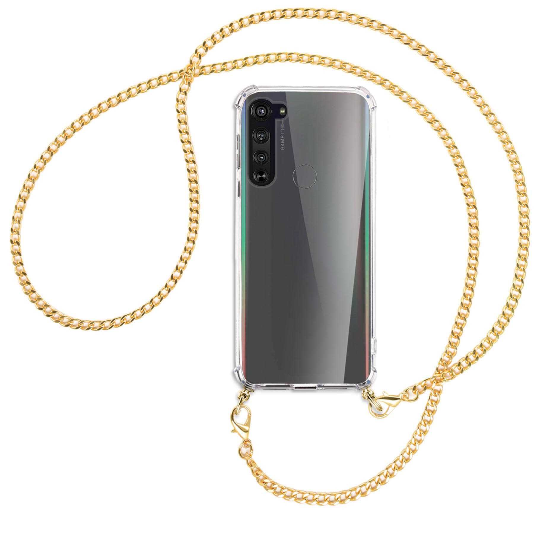 MTB MORE ENERGY Motorola, Kette (goldfarben) Metallkette, mit Umhänge-Hülle Backcover, Edge