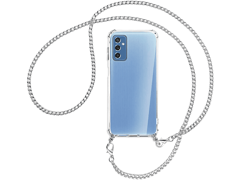 MORE Backcover, 5G, MTB Kette ENERGY (silberfarben) Samsung, mit Metallkette, Galaxy Umhänge-Hülle M52