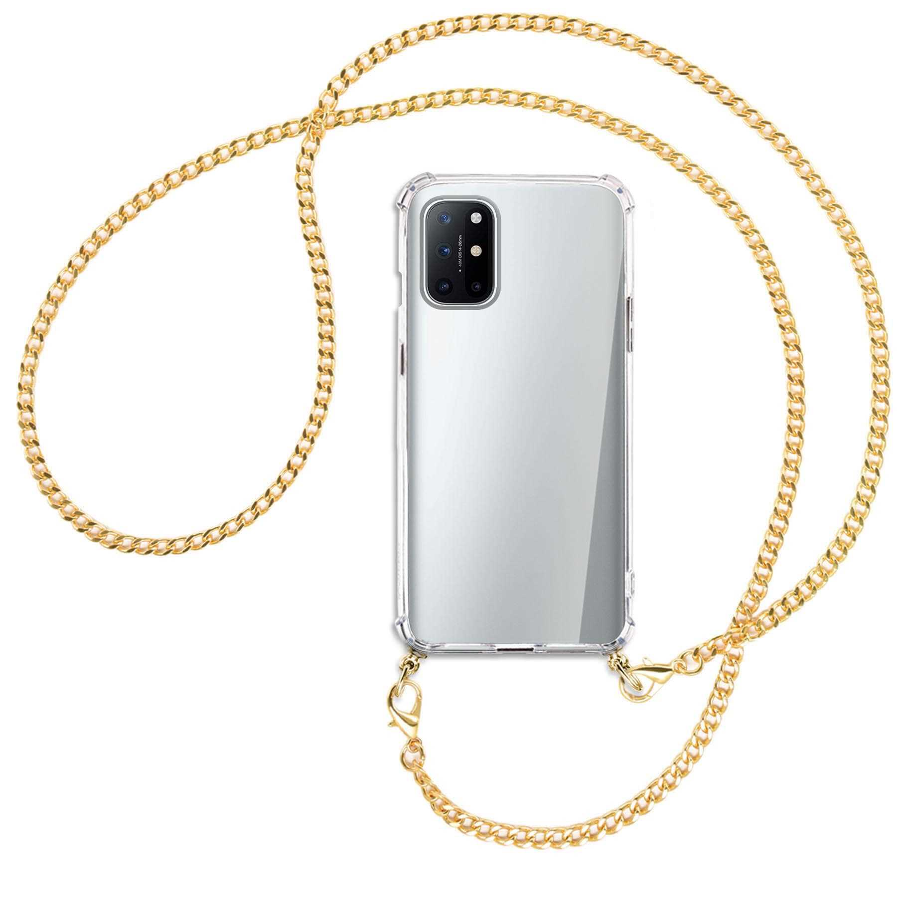 Metallkette, ENERGY OnePlus, MTB 8T, MORE Umhänge-Hülle Backcover, Kette mit (goldfarben)