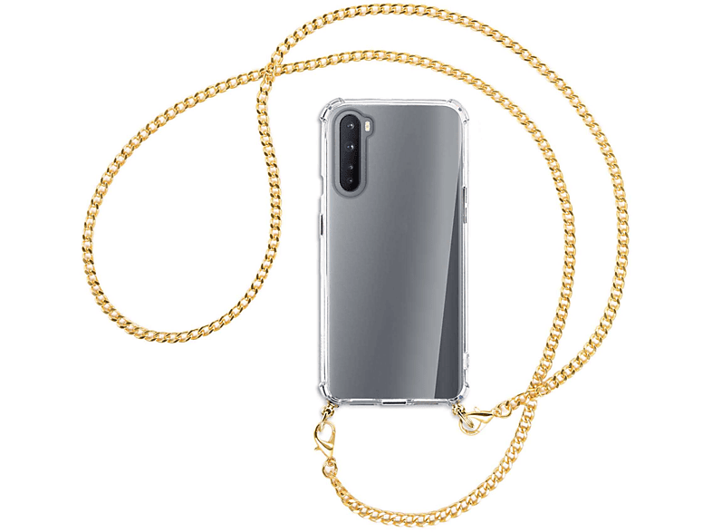 Umhänge-Hülle 5G, Backcover, (goldfarben) OnePlus, ENERGY Kette mit MTB Metallkette, Nord MORE