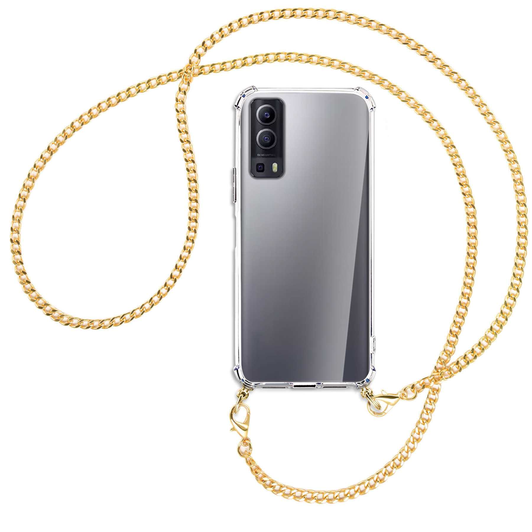 Metallkette, Umhänge-Hülle MORE mit Kette vivo, iQOO MTB Backcover, Z3, (goldfarben) ENERGY Y52 Y72 5G, 5G,