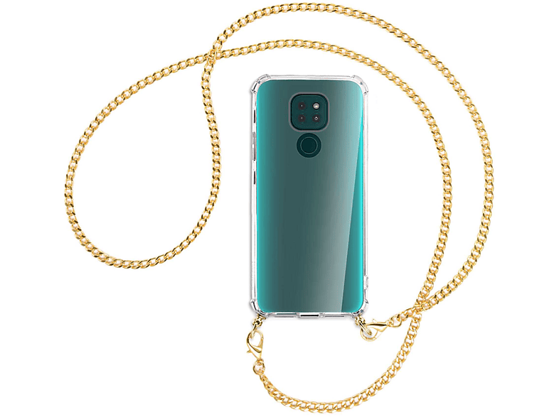 Motorola, (goldfarben) Umhänge-Hülle G9 Metallkette, Moto mit Kette MTB MORE Play, ENERGY Backcover,