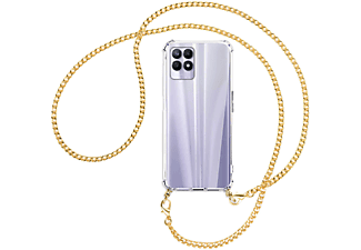 MTB MORE ENERGY Umhänge-Hülle mit Metallkette, Backcover, Realme, 8i, Narzo 50 4G, Kette (gold)