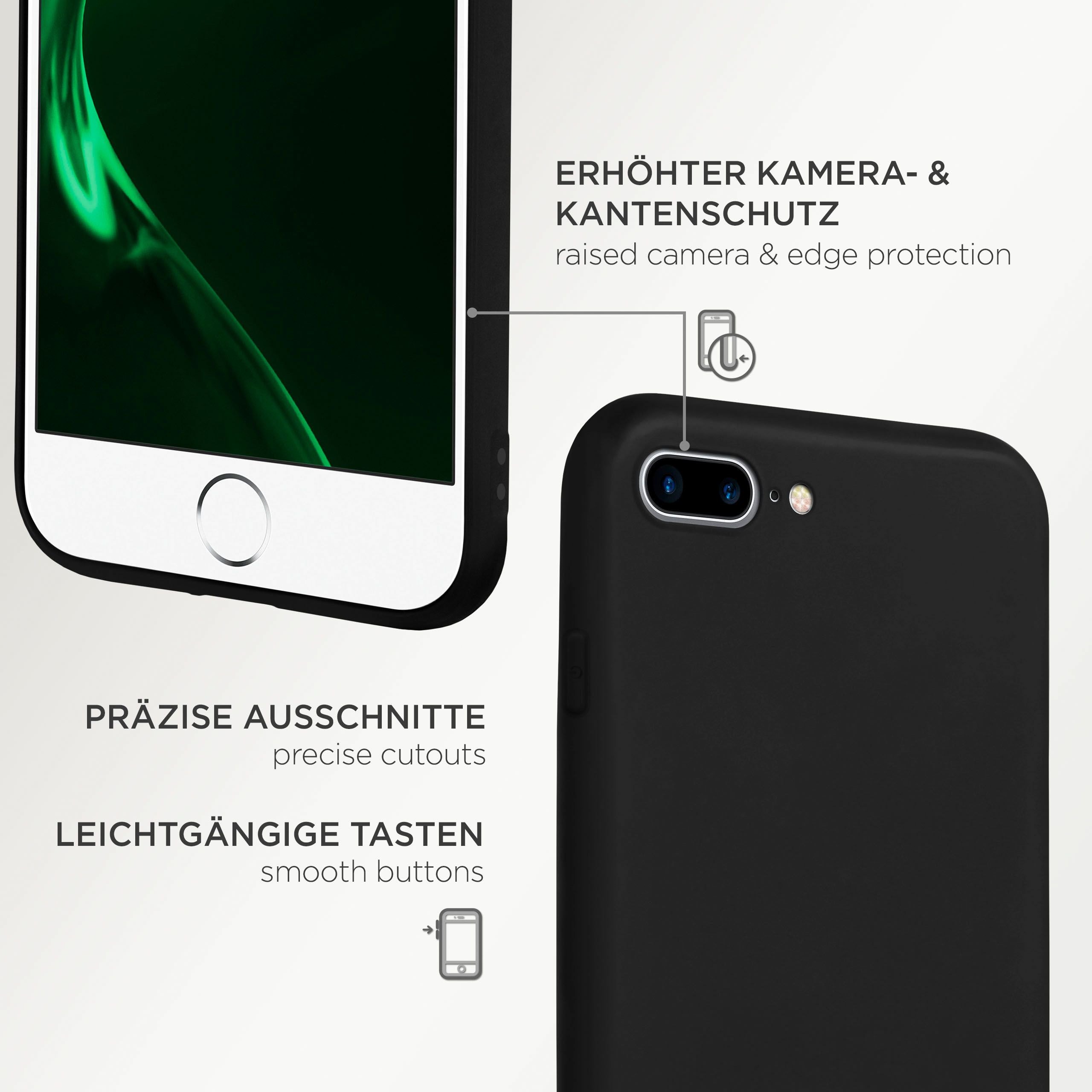 / 8 Backcover, Apple, Plus iPhone Plus, SlimShield Case, ONEFLOW iPhone Pro Schwarz 7