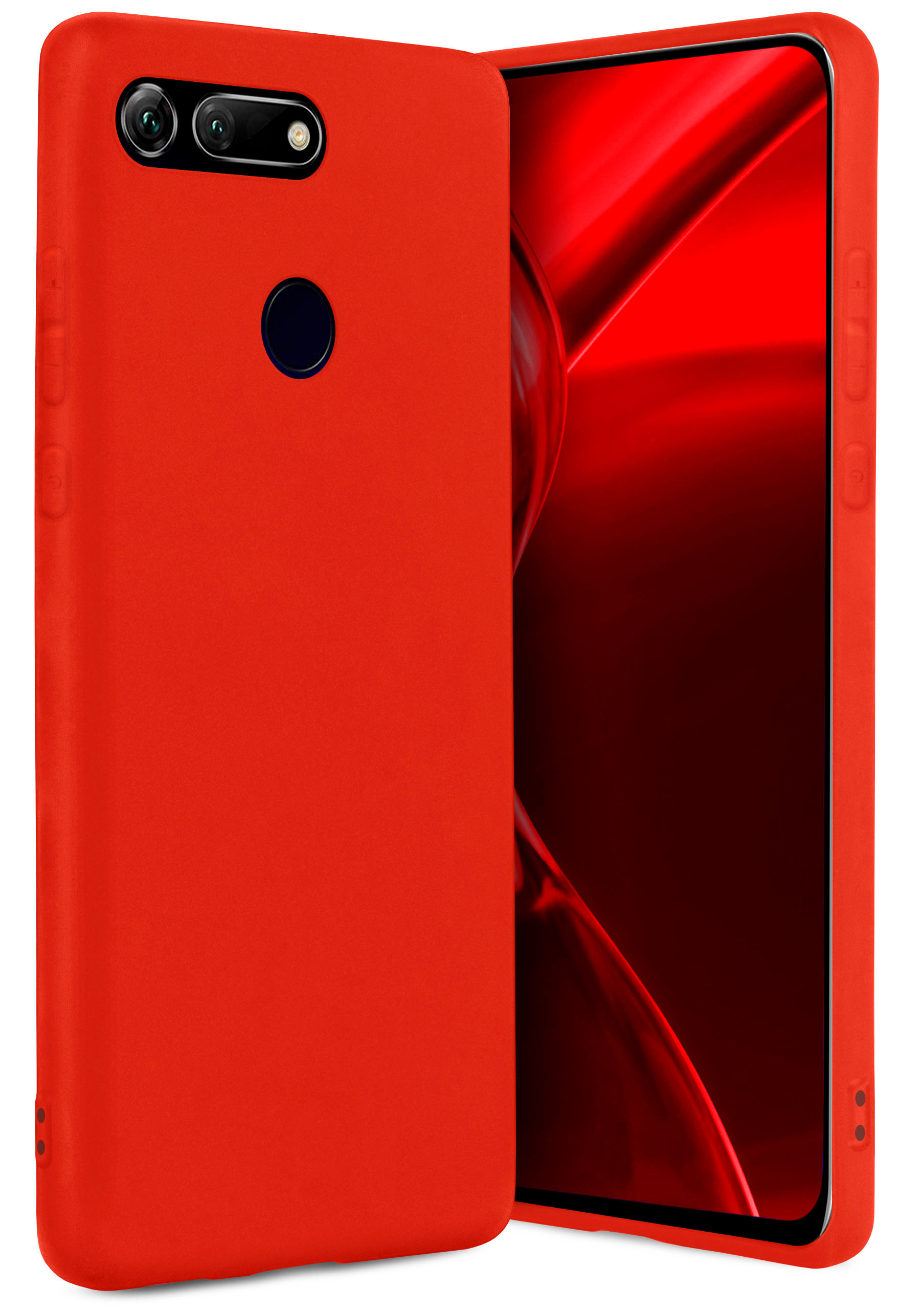 ONEFLOW SlimShield Pro 20, Rot View Backcover, Case, Honor Huawei