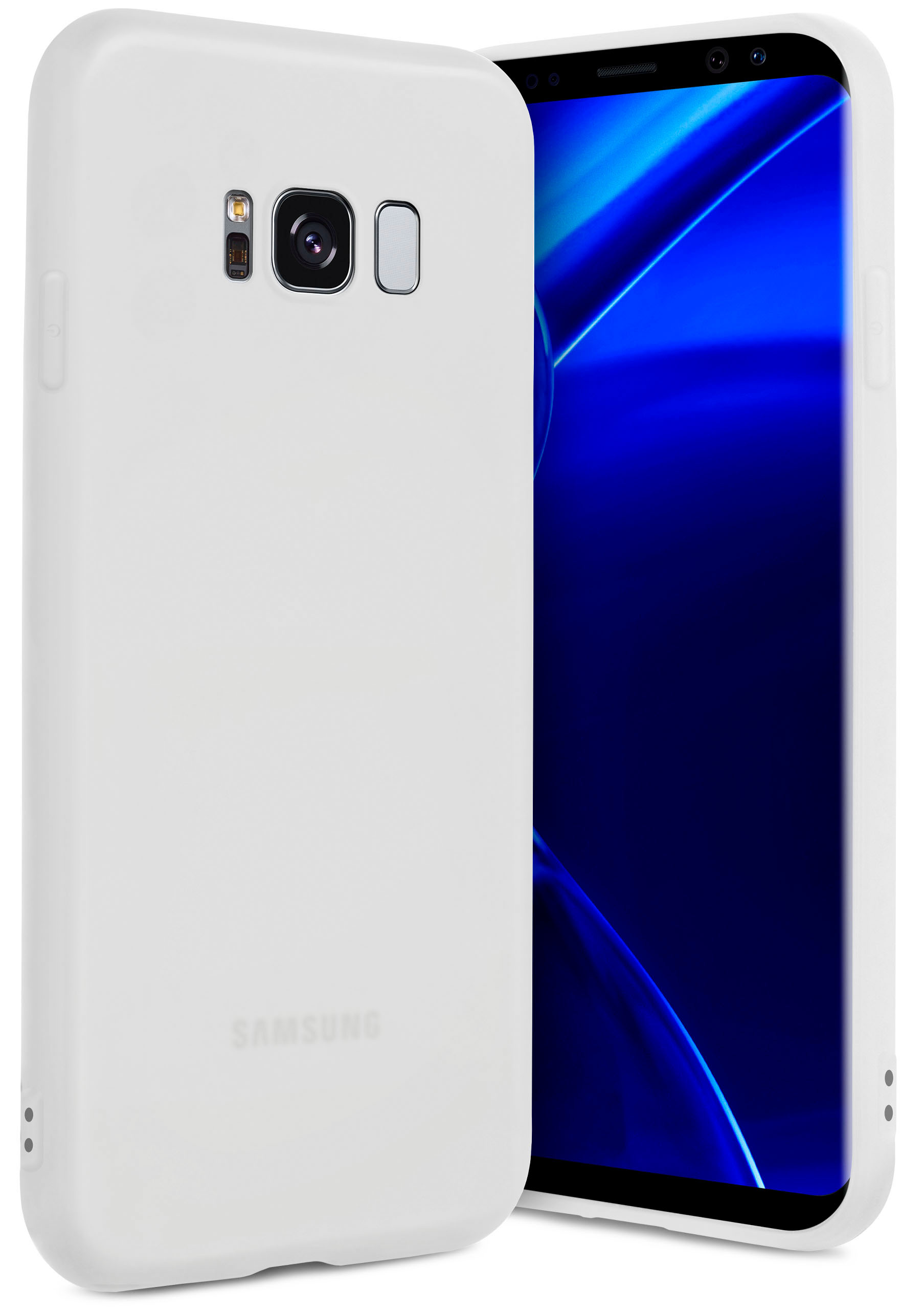 Pro Backcover, SlimShield Case, Plus, Weiß Galaxy S8 Samsung, ONEFLOW