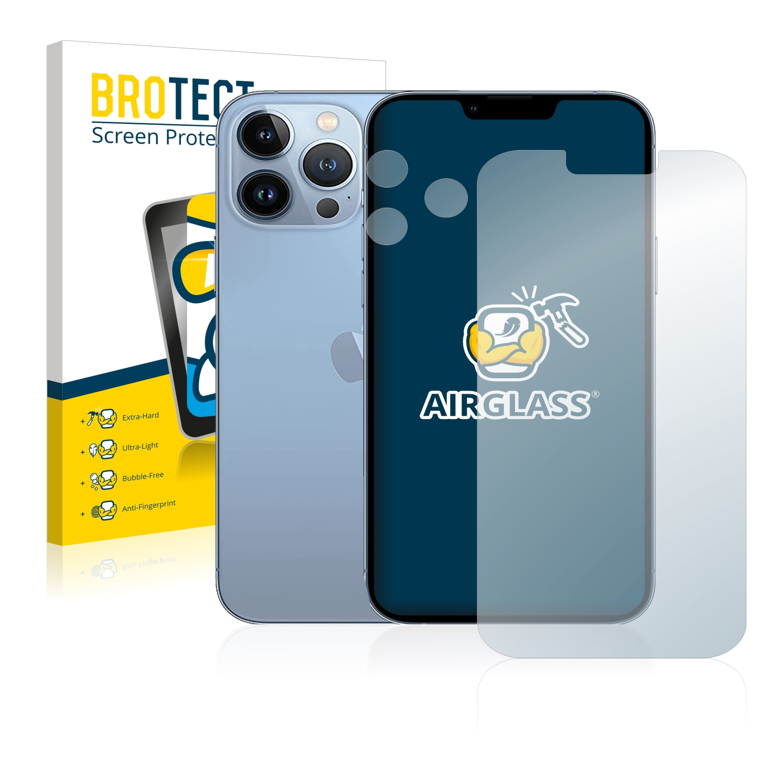 BROTECT Airglass klare Schutzfolie(für Apple 13 Pro Max) iPhone