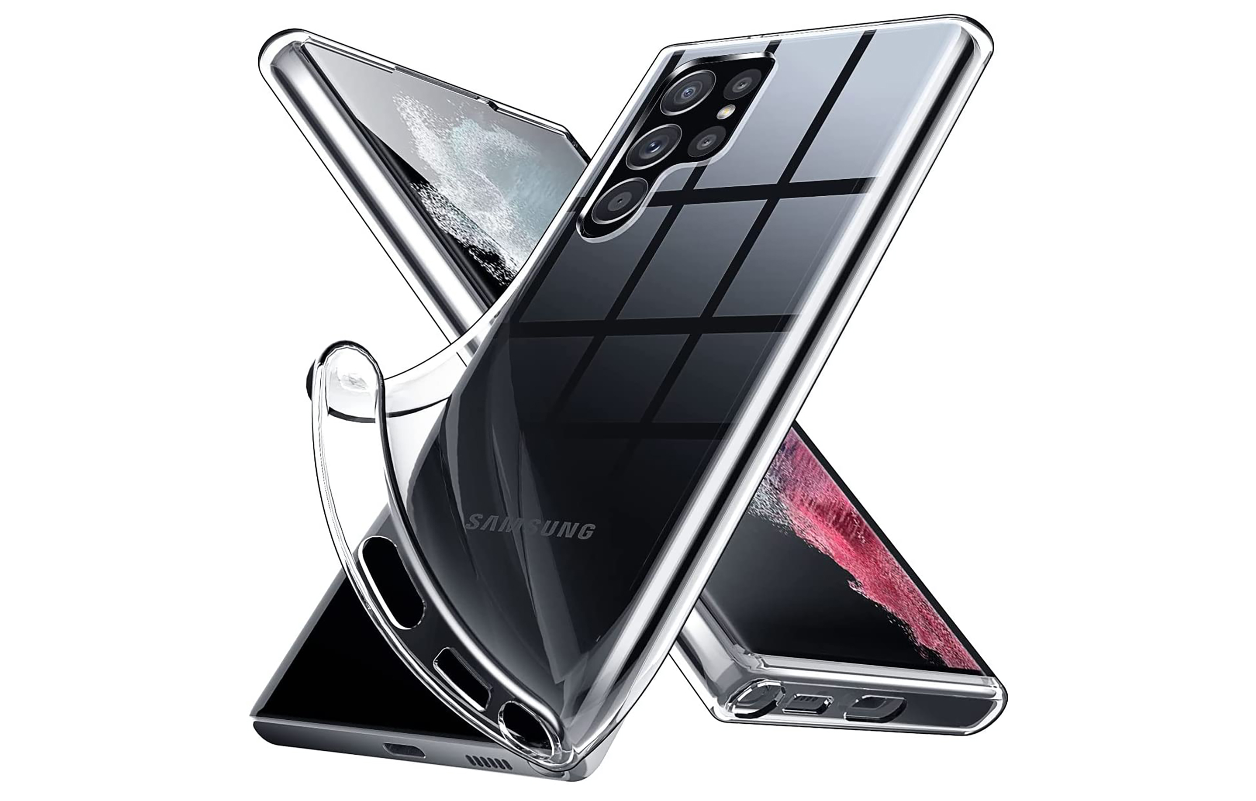 ARRIVLY Silikon S22 Transparent Ultra, Galaxy Samsung, Backcover, Hülle