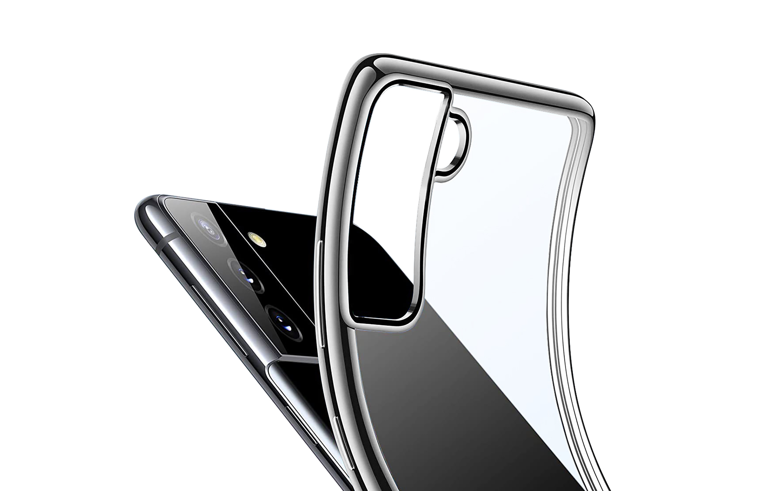 ARRIVLY Silikon Hülle, Silber S22+, Galaxy Samsung, Backcover