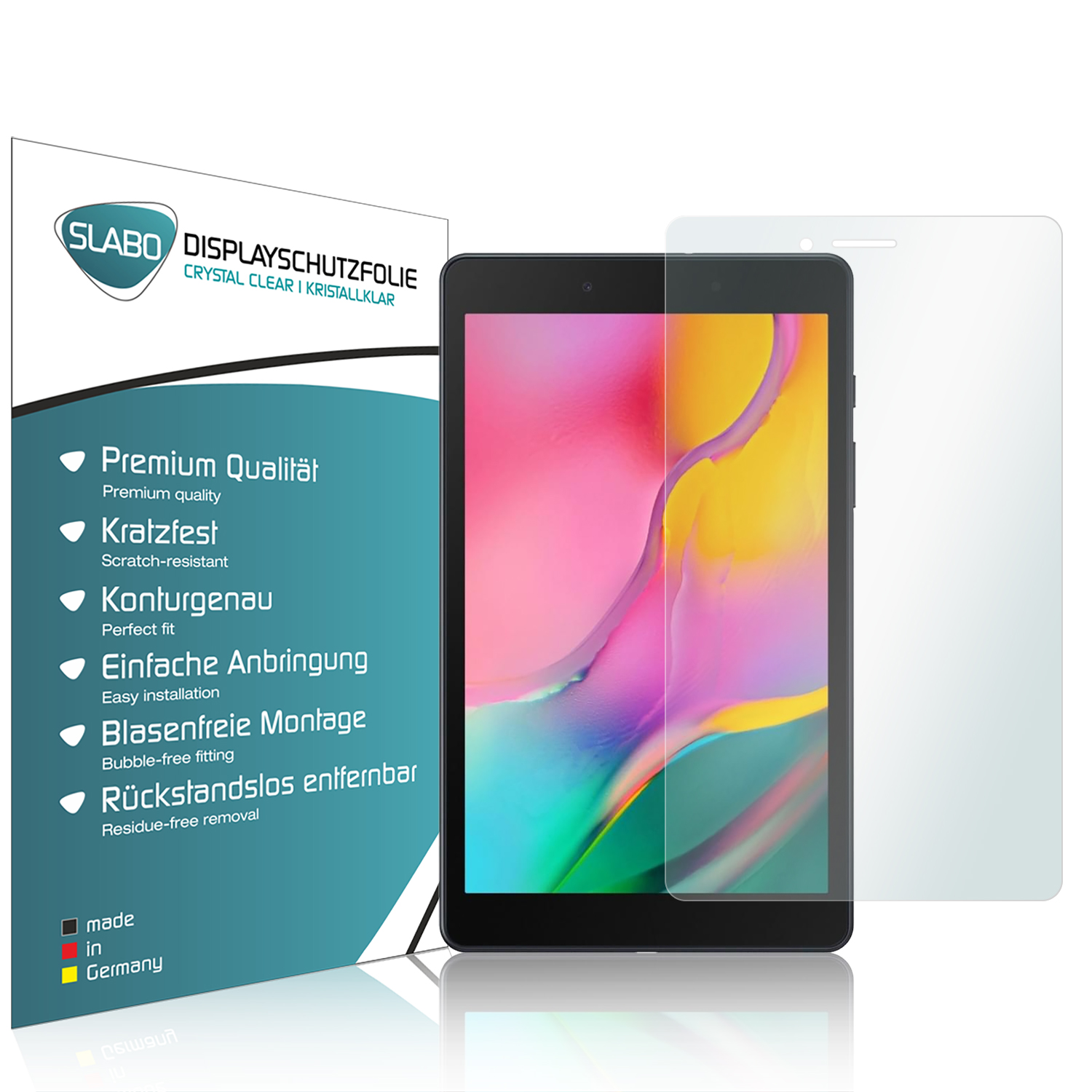 SLABO 2 x Displayschutzfolie Crystal Galaxy Tab (2019) Clear \