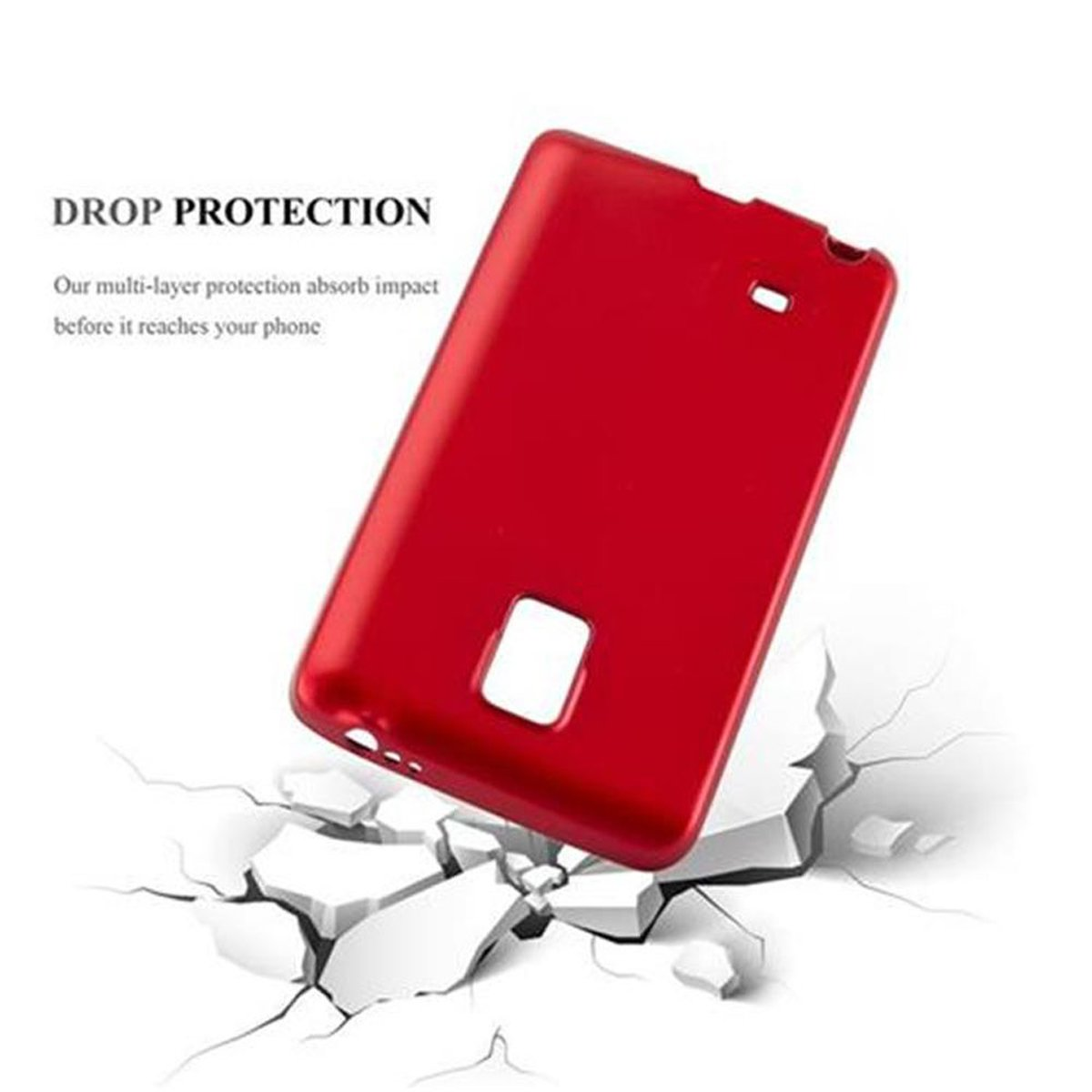 METALLIC NOTE Metallic Galaxy TPU EDGE, ROT Backcover, CADORABO Matt Samsung, Hülle,