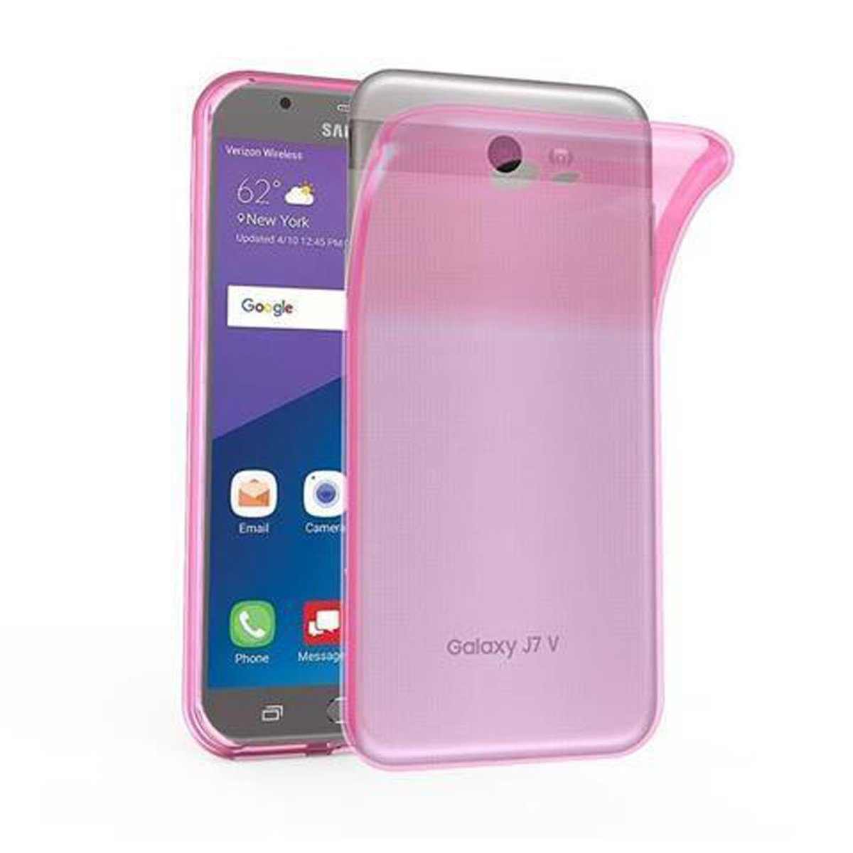PINK Backcover, Schutzhülle, Galaxy AIR CADORABO US 2017 TPU J7 Slim Ultra Samsung, TRANSPARENT Version,