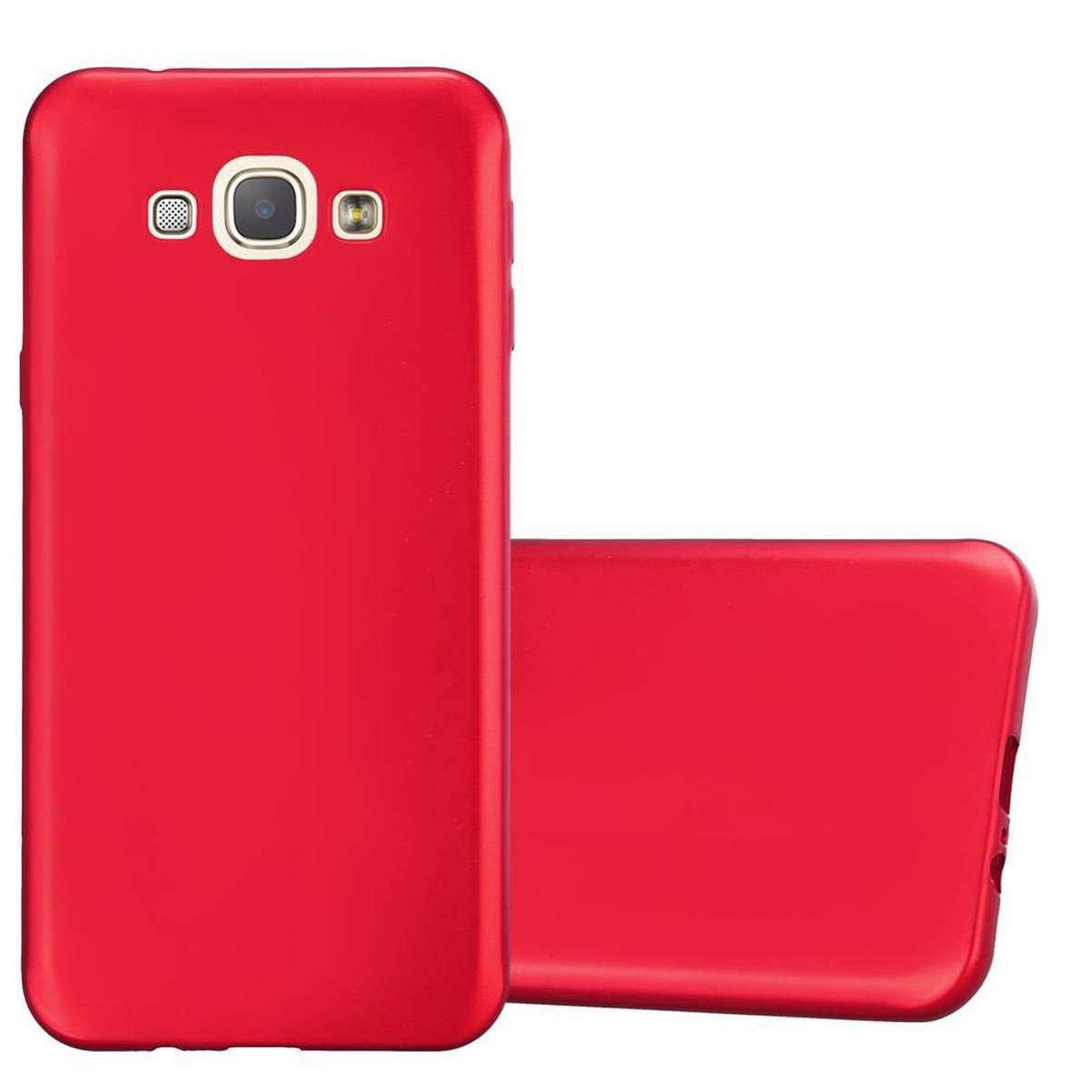 CADORABO TPU Matt Metallic METALLIC ROT A8 2015, Hülle, Galaxy Backcover, Samsung