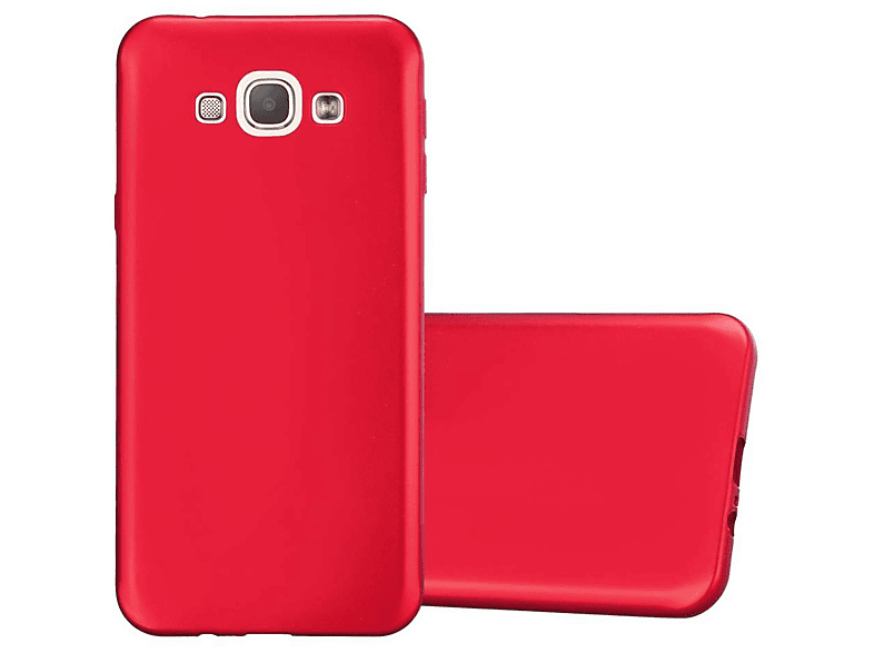 CADORABO TPU Galaxy A8 2015, Samsung, METALLIC ROT Hülle, Metallic Matt Backcover