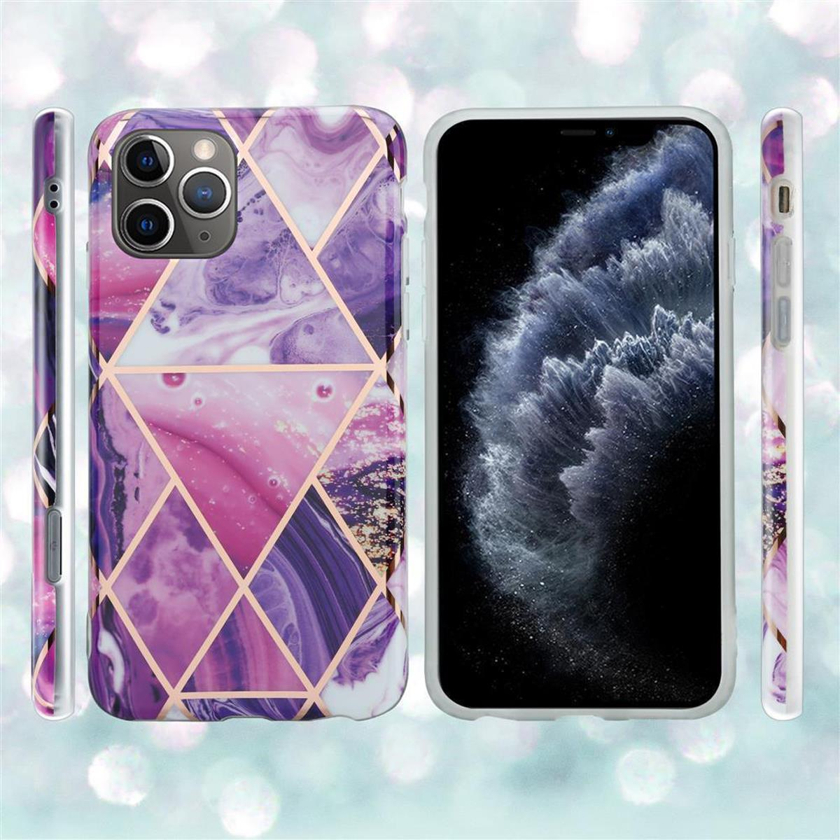 Custodie per telefono. Un telefono ha un design colorato, l'altro uno schermo nero.