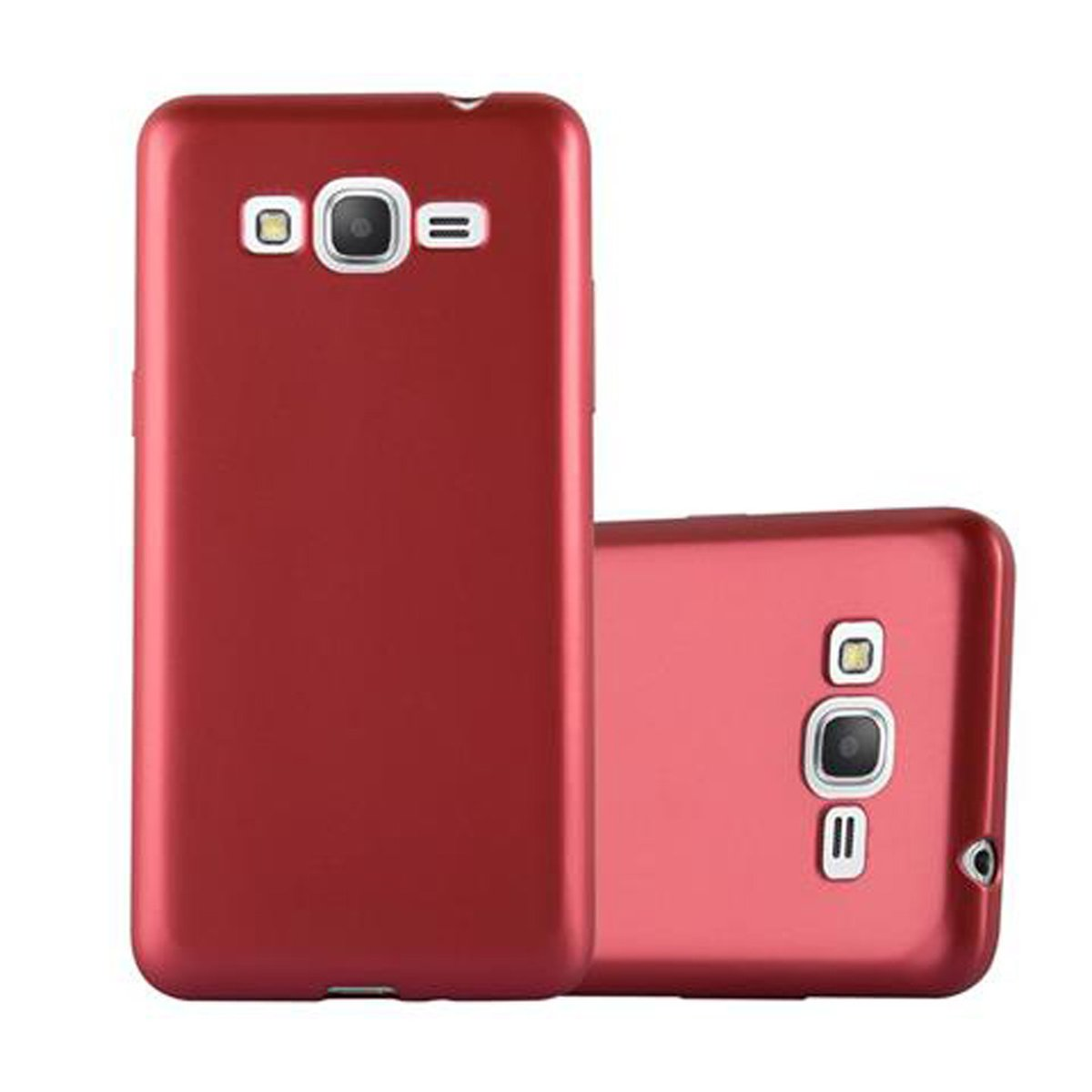 CADORABO TPU Matt ROT Hülle, Galaxy Backcover, PRIME, Metallic GRAND Samsung, METALLIC