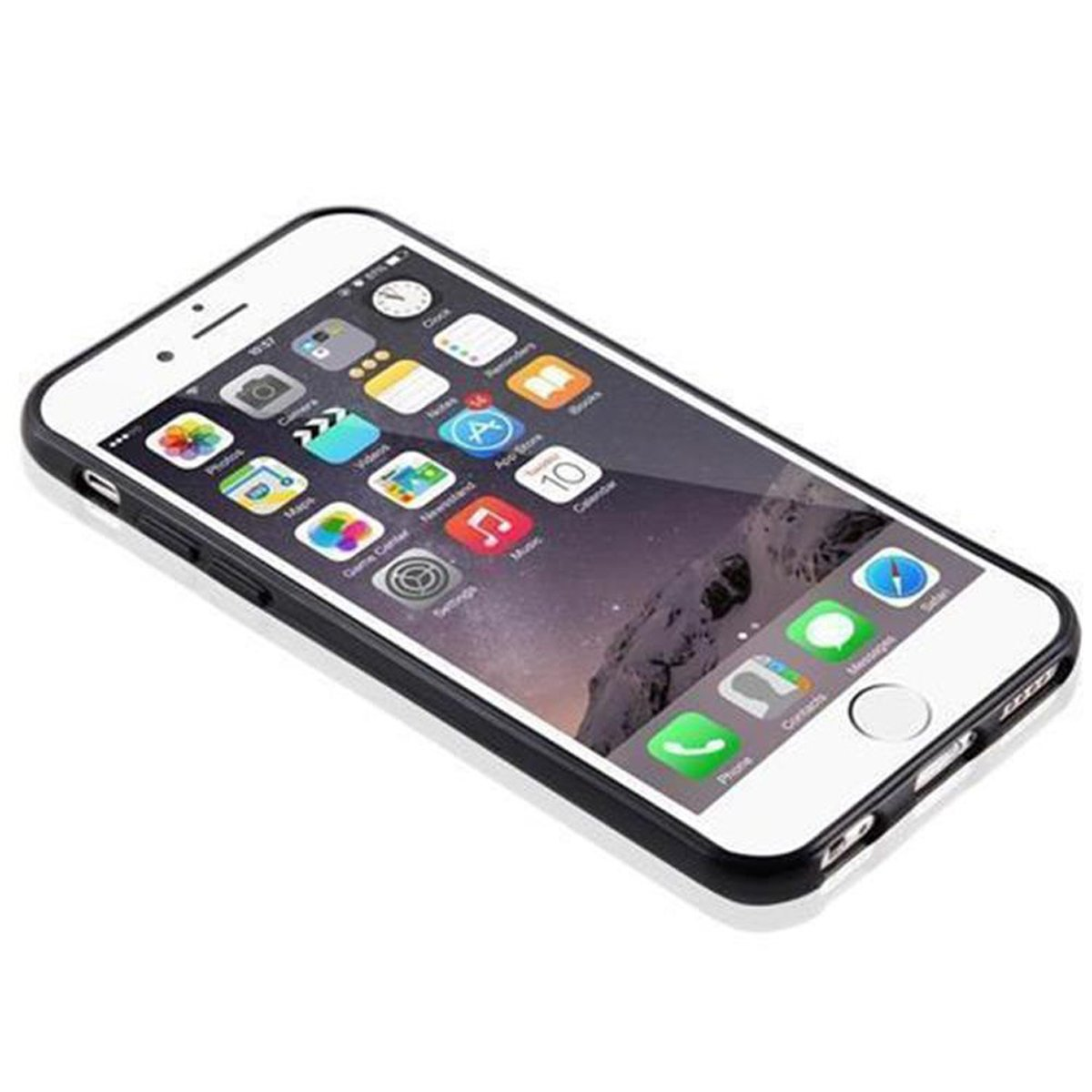CADORABO TPU Ultra Apple, / Backcover, Schutzhülle, Slim SCHWARZ AIR 6 iPhone 6S