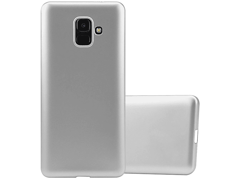 CADORABO TPU Matt Metallic Hülle, SILBER METALLIC Galaxy J6 Samsung, Backcover, 2018