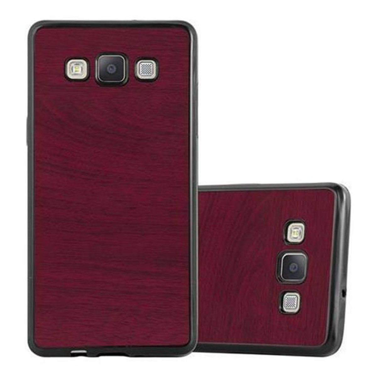 CADORABO TPU Wooden ROT Backcover, A5 WOODEN Galaxy Samsung, Schutzhülle, 2015