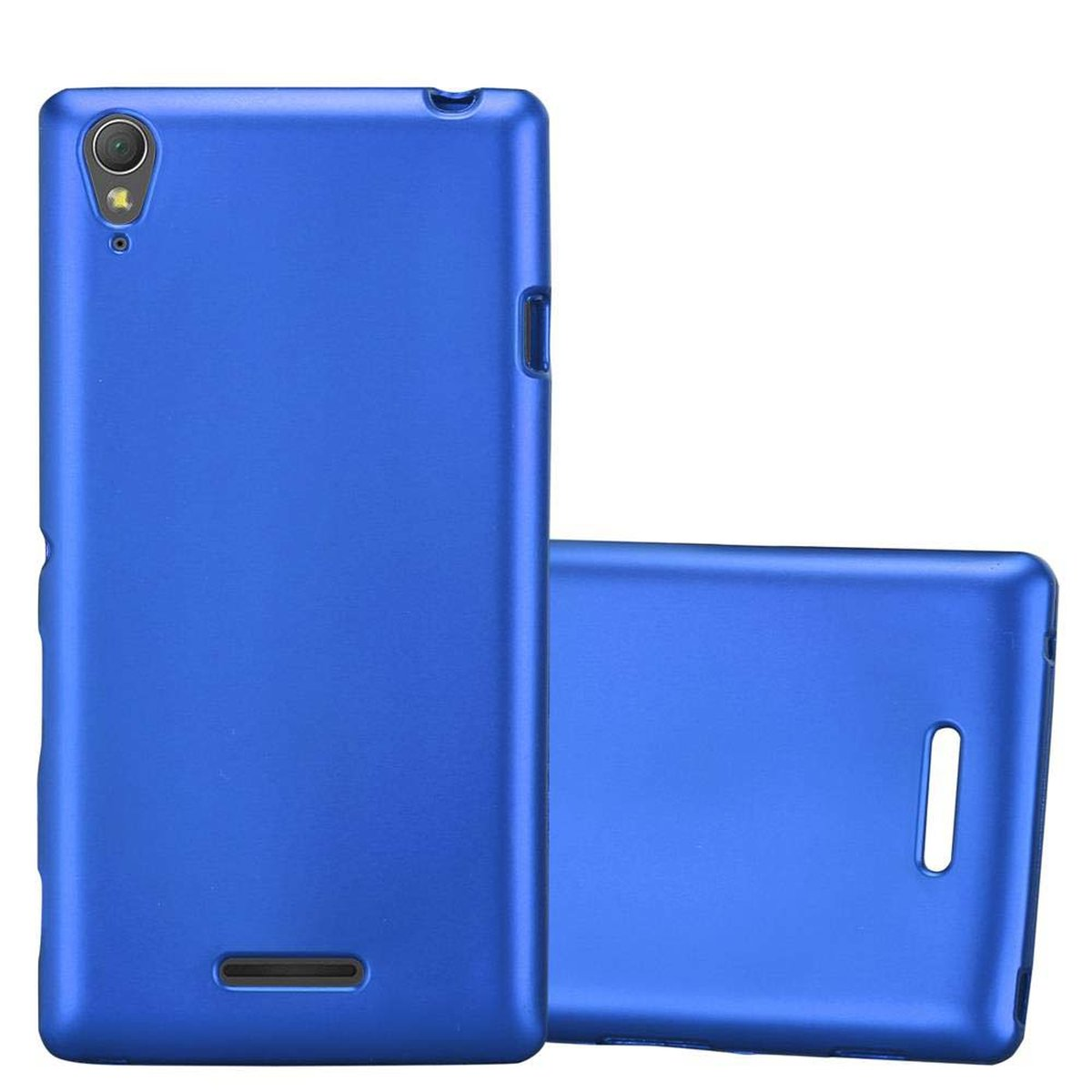 Sony, BLAU Hülle, METALLIC Matt T3, TPU Metallic Backcover, CADORABO Xperia