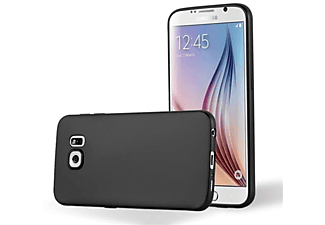 CADORABO TPU Matt Metallic Silikon Hülle, Backcover, Samsung, Galaxy S6, METALLIC SCHWARZ