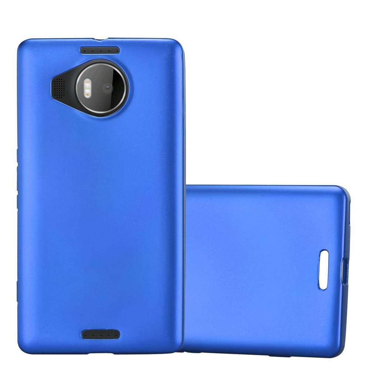 Matt Hülle, Backcover, Metallic Nokia, 950 METALLIC TPU BLAU Lumia CADORABO XL,