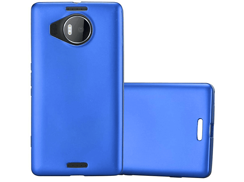 Backcover, Lumia XL, TPU METALLIC 950 Matt BLAU Hülle, CADORABO Nokia, Metallic