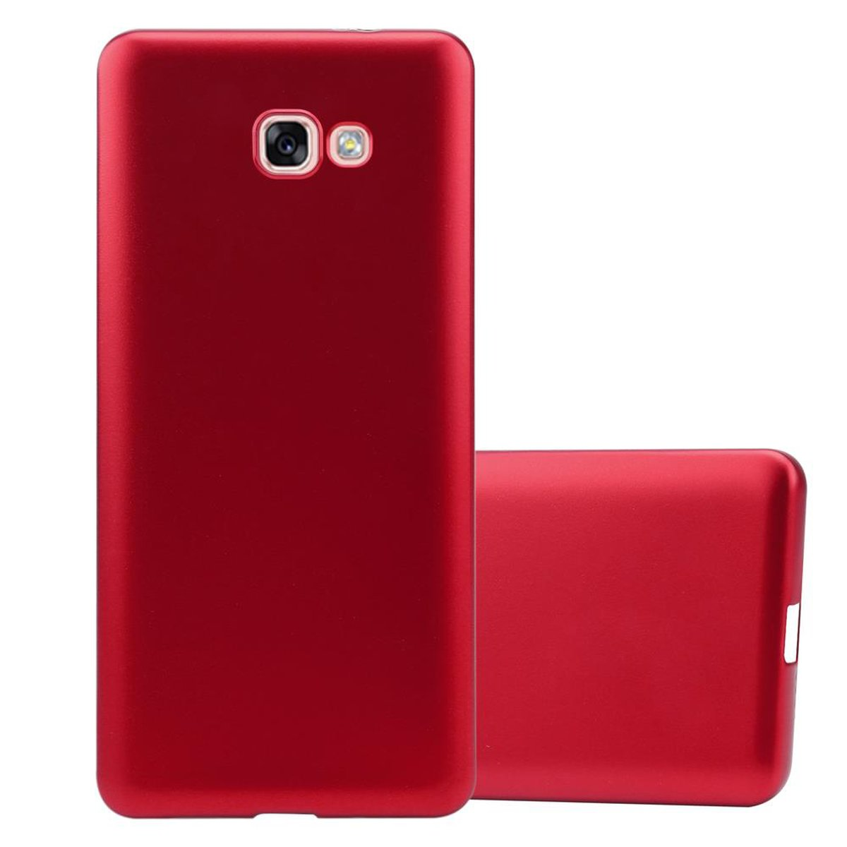 CADORABO TPU Matt Metallic Hülle, ROT A7 Samsung, METALLIC 2017, Galaxy Backcover