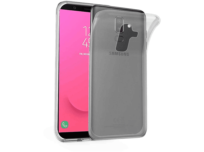 CADORABO TPU Ultra Slim Backcover, J8 AIR Samsung, TRANSPARENT 2018, VOLL Schutzhülle, Galaxy