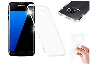 carcasa de móvil  - Funda flexible para móvil - Carcasa de TPU Silicona ultrafina CADORABO, Samsung, Galaxy S7 EDGE, blanco transparente