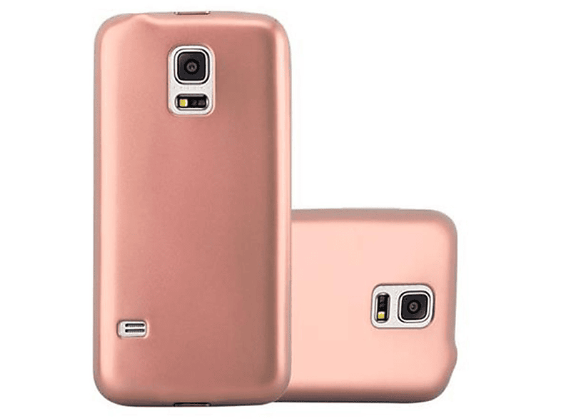 ROSÉ TPU S5 GOLD S5 NEO, Hülle, METALLIC Samsung, Galaxy Metallic Matt / CADORABO Backcover,