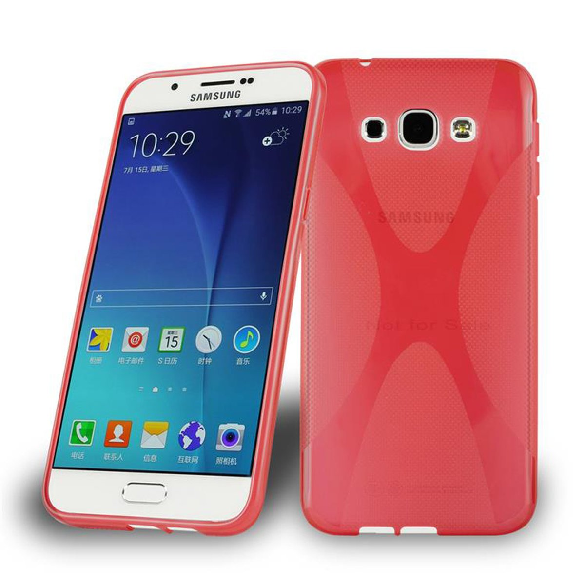 2015, A8 X-Line ROT TPU Galaxy Samsung, Schutzhülle, INFERNO Backcover, CADORABO
