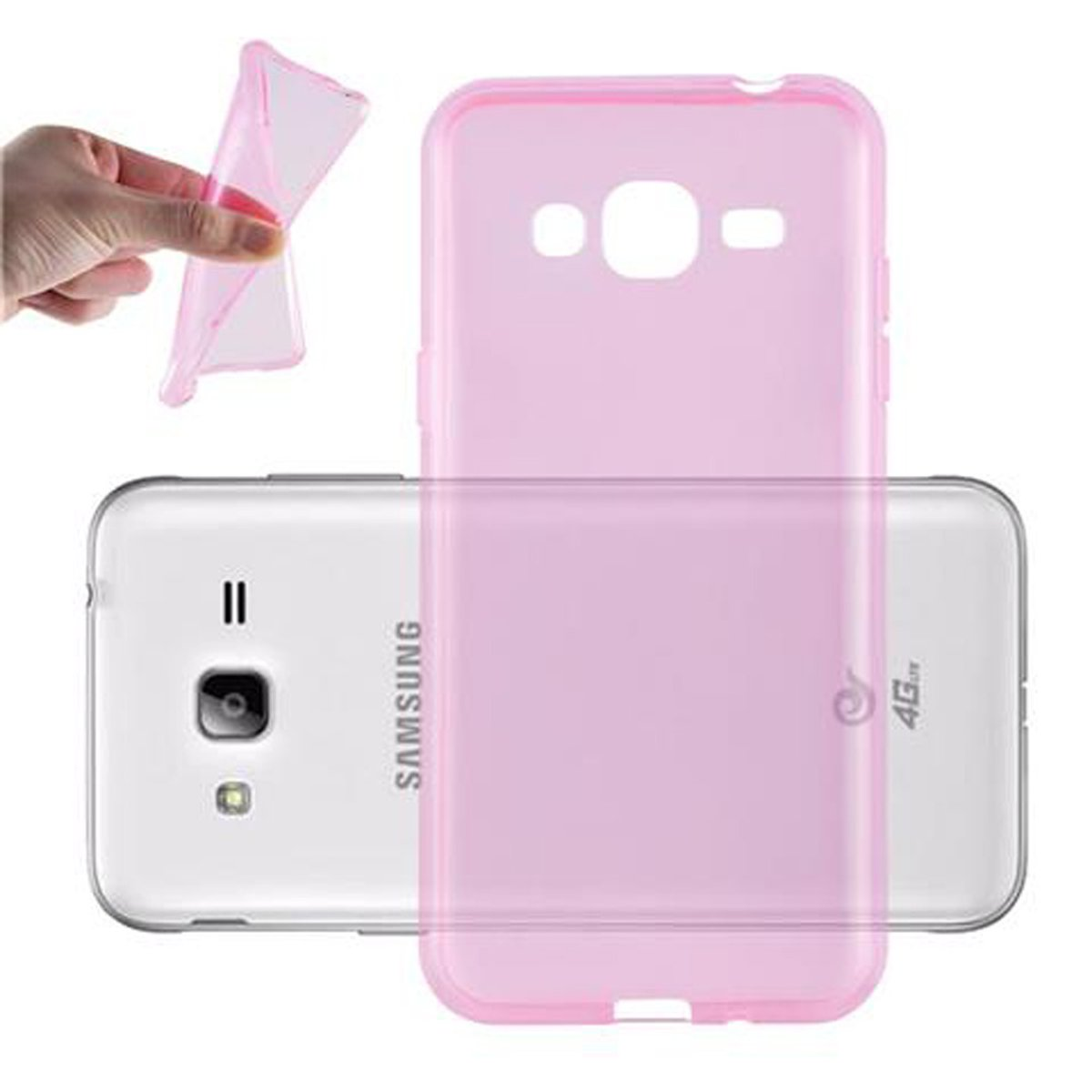 Custodia Cadorabo Per Xiaomi RedMi 3 – Cover Morbida TPU Rosa Trasparente – Sottile 1,2 Mm – Antiurto E Antigraffio - 3