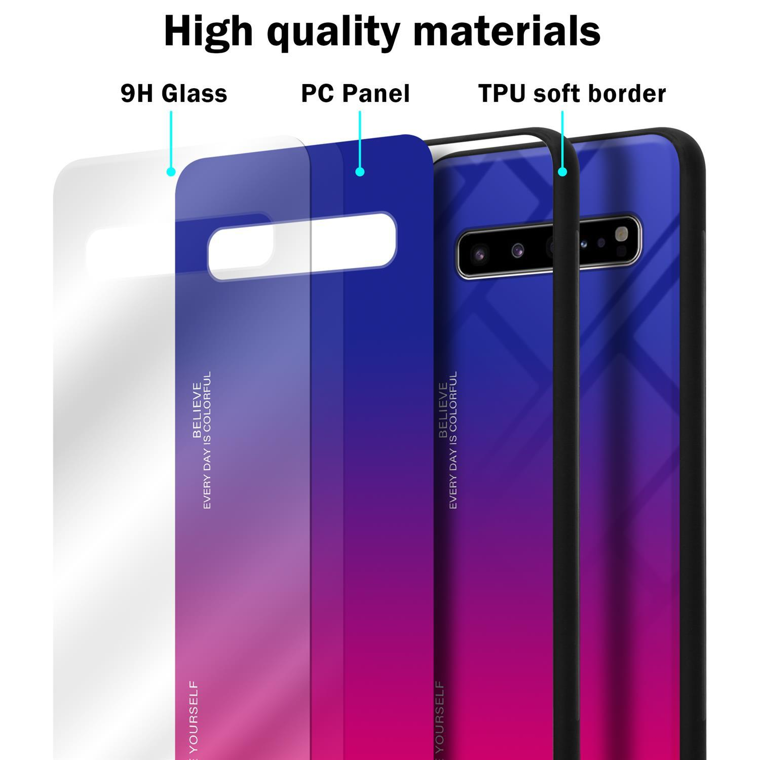 Un telefono con tre strati: vetro, pannello PC e bordo in TPU.