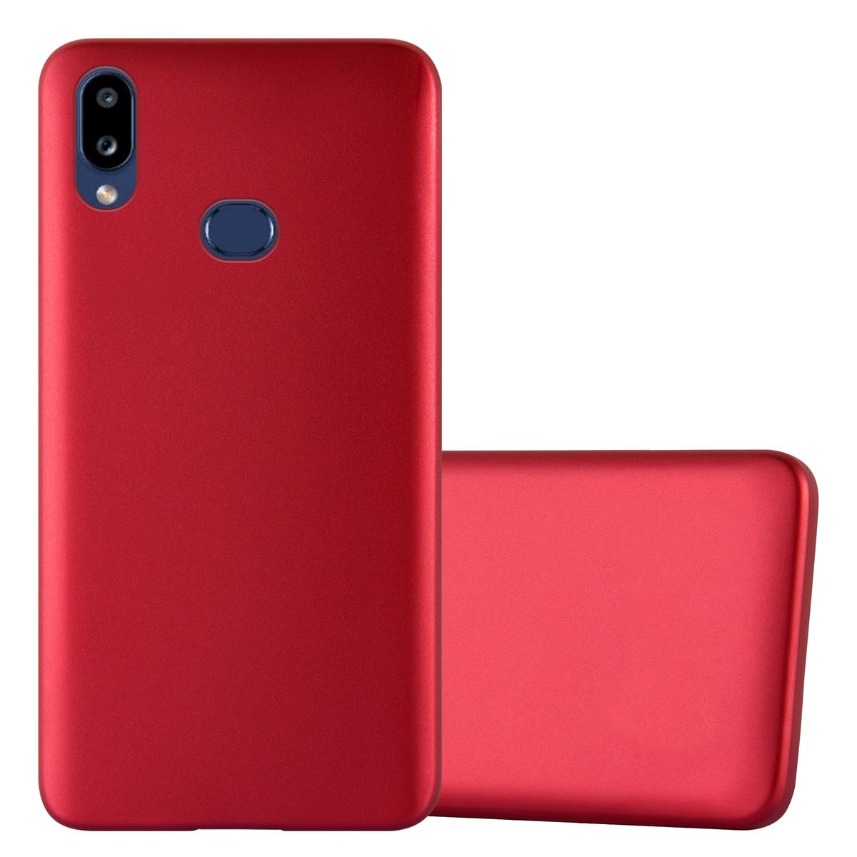 Custodia rossa per telefono e un telefono.