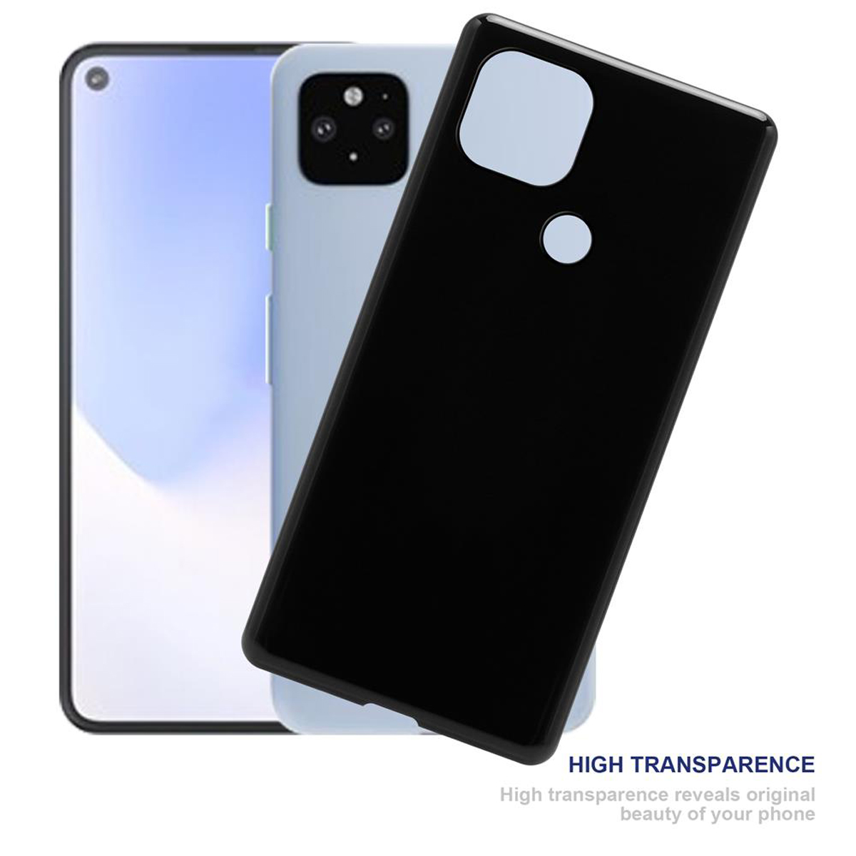 Due telefoni, uno con custodia nera. L'altro è azzurro. Sfondo bianco.