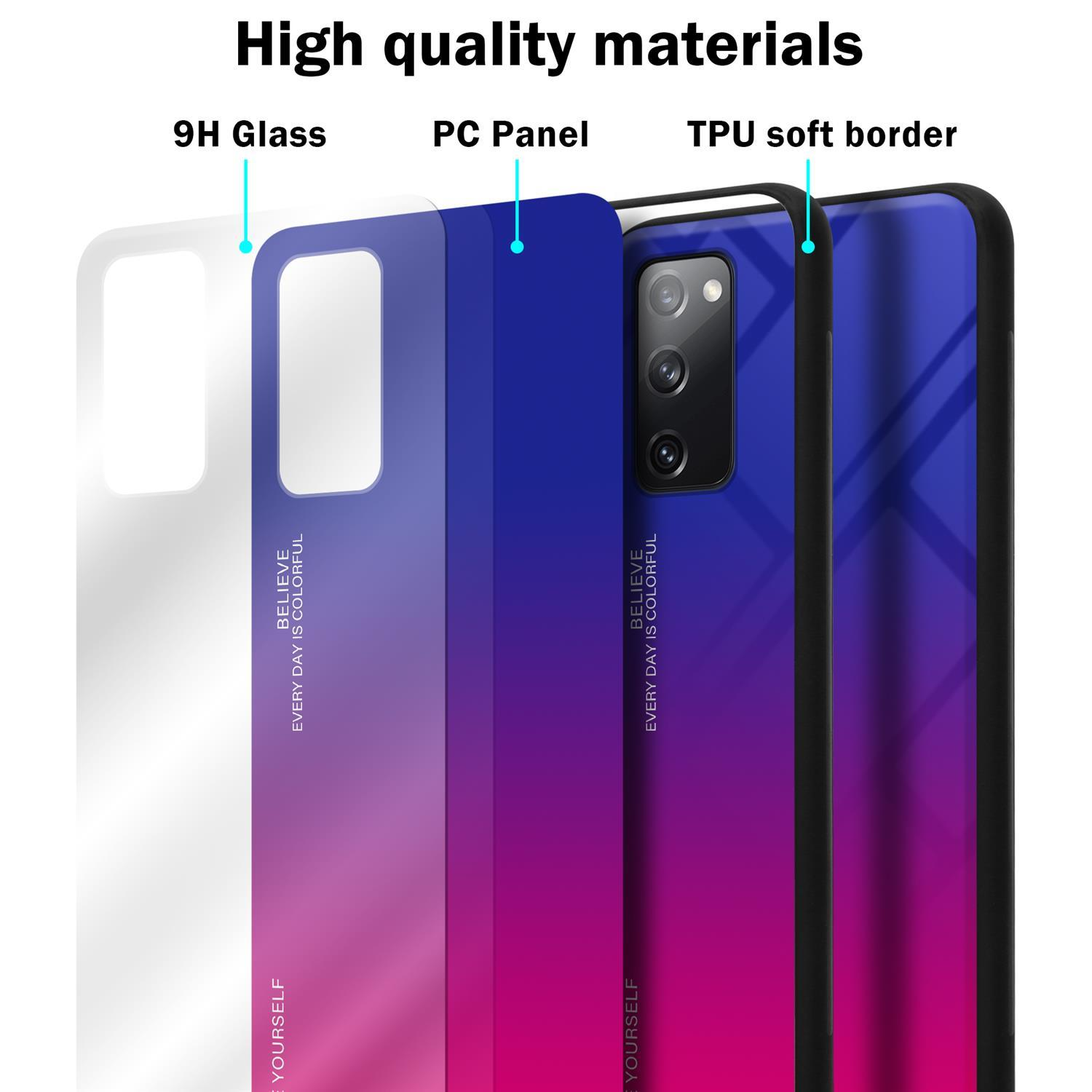 Galaxy Glas, FE, Silikon Farben S20 aus Backcover, TPU 2 LILA Samsung, ROT CADORABO Hülle -