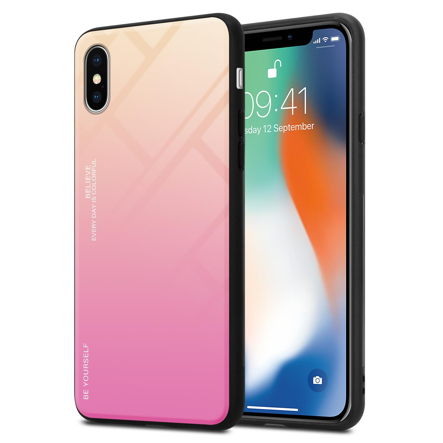 ROSA iPhone - TPU Silikon Farben Apple, CADORABO X / Backcover, Hülle Glas, 2 GELB XS, aus