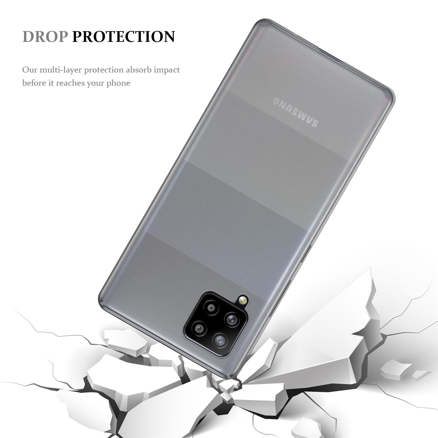 CADORABO TPU Ultra Slim Backcover, Schutzhülle, TRANSPARENT 4G, Galaxy A42 VOLL AIR Samsung