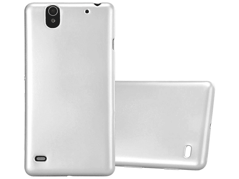 CADORABO TPU Matt Metallic Hülle, Backcover, Sony, Xperia C4, METALLIC SILBER