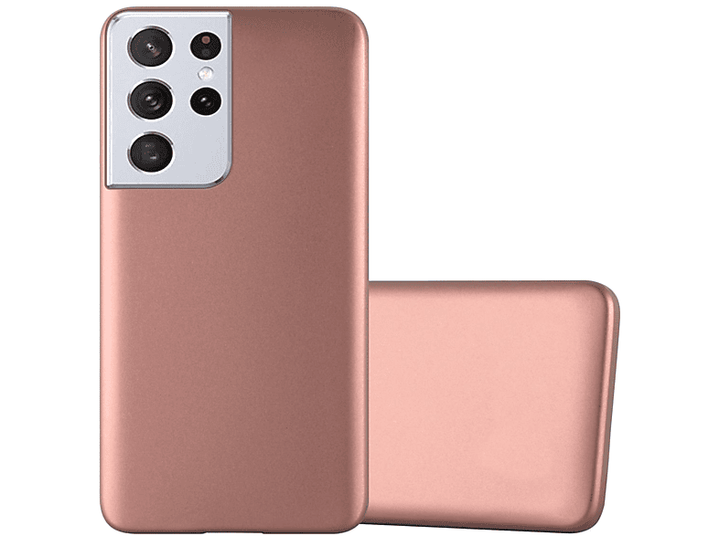 Matt Samsung, GOLD Hülle, Metallic ROSÉ Galaxy S21 CADORABO Backcover, TPU METALLIC ULTRA,