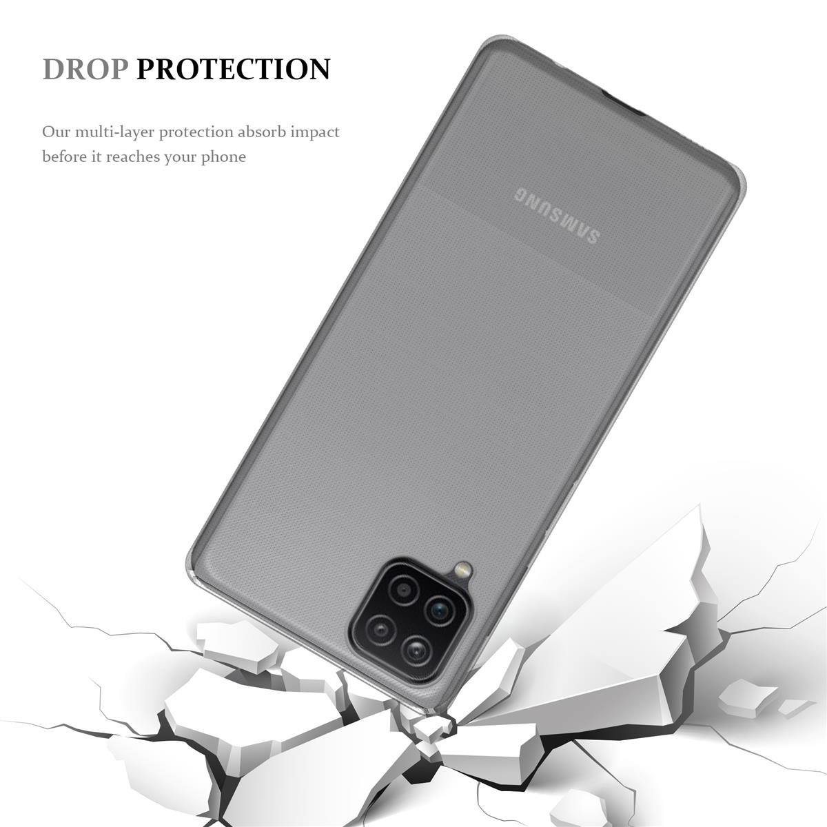 VOLL Ultra CADORABO AIR / TPU Backcover, M12, Samsung, TRANSPARENT Slim Galaxy Schutzhülle, A12