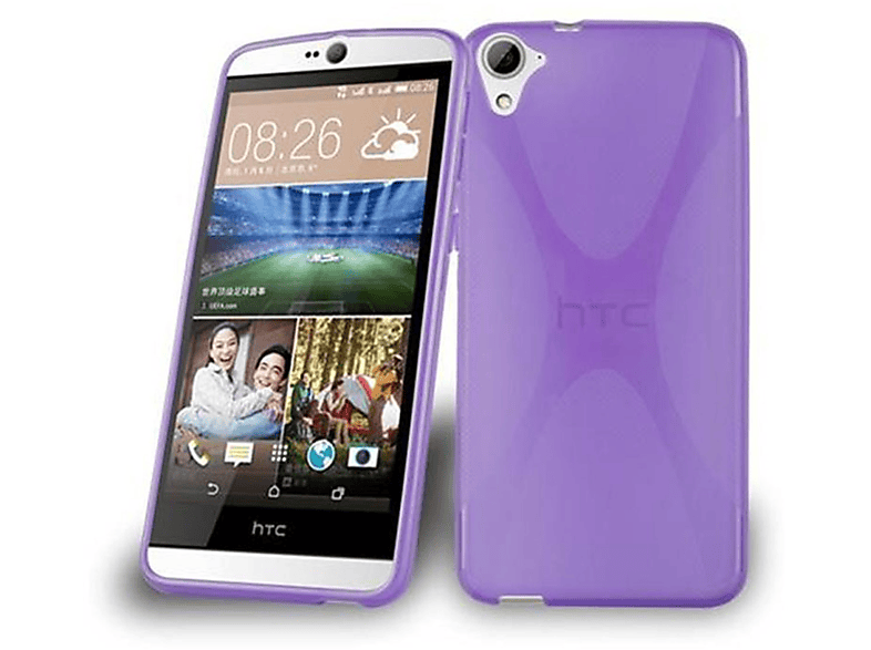 CADORABO TPU X-Line HTC, 826, FLIEDER Schutzhülle, Desire VIOLETT Backcover