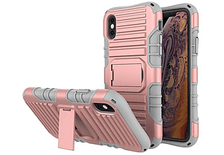 carcasa de móvil Funda rígida para móvil de plástico duro y TPU – Carcasa Híbrida;CADORABO, Apple, iPhone X / XS, oro rosa