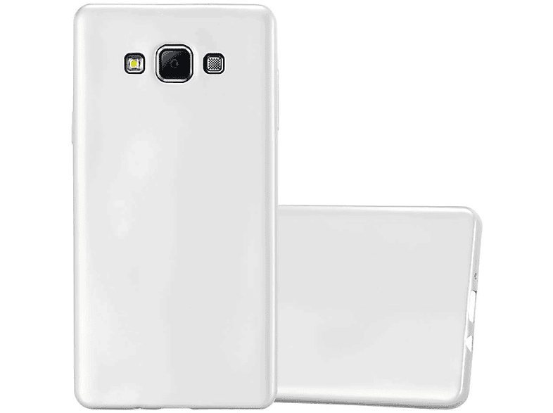 SILBER METALLIC Metallic Samsung, A7 Galaxy Hülle, CADORABO Matt Backcover, 2015, TPU